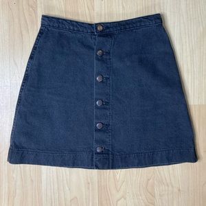 American Apparel Black Denim Skirt